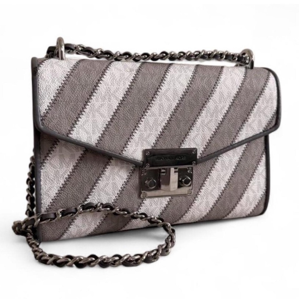 NWT ~ MICHAEL Michael Kors ‘Rose’ Two-Tone-Chain-Link Crossbody Shoulder Bag